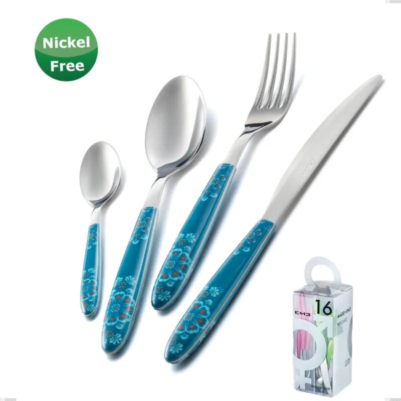 Promo Stagionale Confezione You&Me 16 pezzi Vero Trinacria Verde 31, inox 18/0 Eme Posaterie