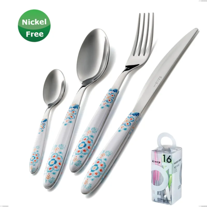 Compra Online Confezione You&Me 16 pezzi Vero Trinacria Bianco 19, Acciaio 18/0 Eme Posaterie