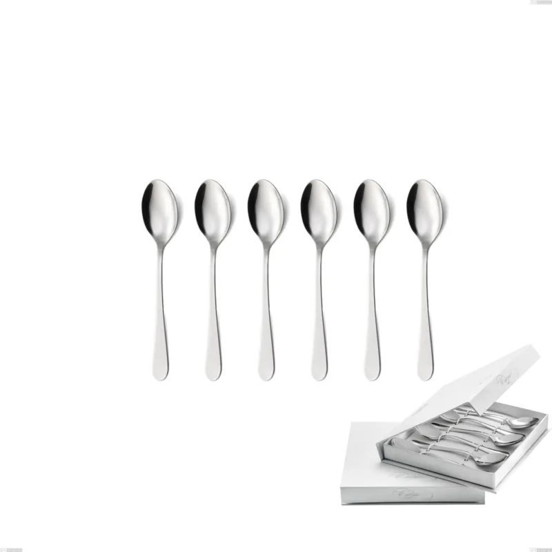 Promo Stagionale Confezione a libro 6 pezzi cucchiaini caffè Lady, 18/10 (AISI304), spessore 2,5 mm Eme Posaterie
