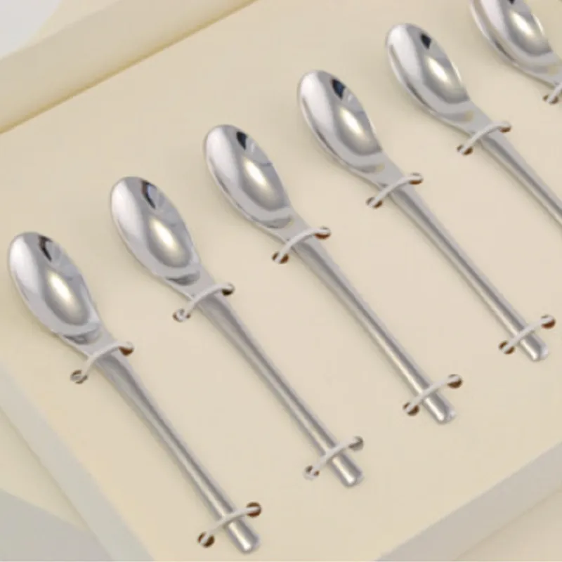 Cucchiaino espresso e moka JOY in acciaio inox 18/10 lucido spessore 2 mm in Confezione Bomboniera Eme Posaterie Occasione