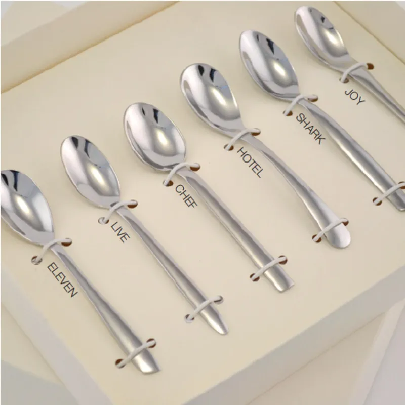 Cucchiaino espresso e moka ASSORTITI in acciaio inox 18/10 lucido spessore 2 mm in Confezione Bomboniera Eme Posaterie Must-Have