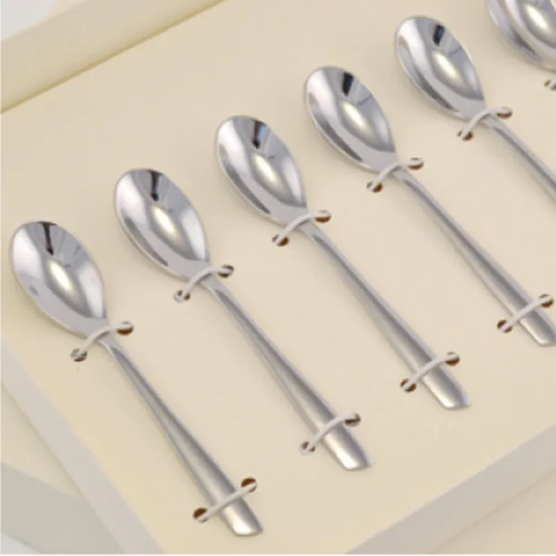 Cucchiaino espresso e moka ELEVEN in acciaio inox 18/10 lucido spessore 2 mm in Confezione Bomboniera Eme Posaterie Economico