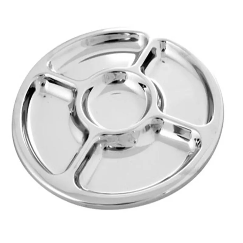 Antipastiera Tonda diametro 35 cm 5 Scomparti in acciaio 1810 lucido CONVIVIO Eme Posaterie Prezzo Di Fabbrica