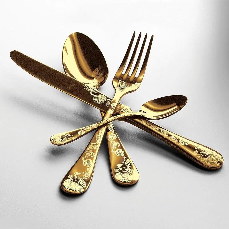 Servizio Posate 36 Pezzi LUXURY ART MEPRA Limited Edition ICE ORO Lucido MEPRA S.p.a. Prezzo Di Fabbrica