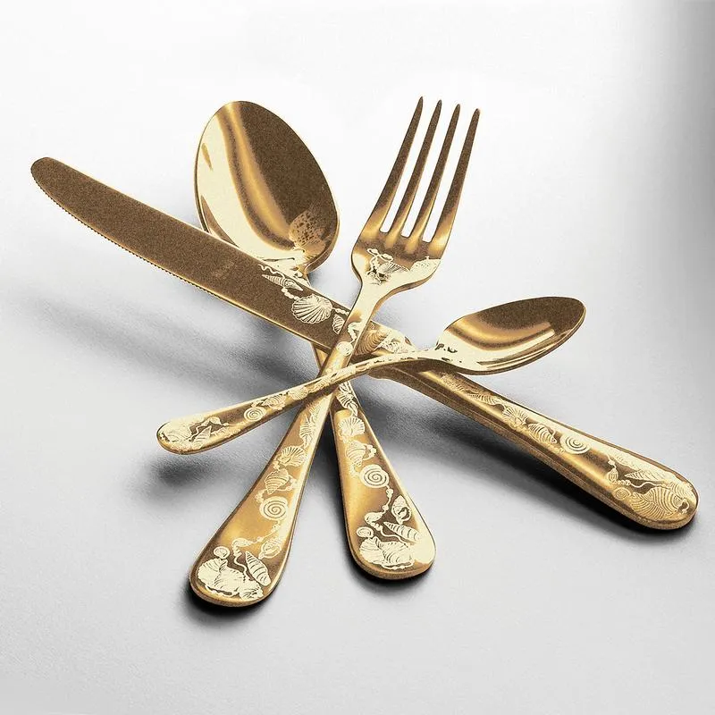 Servizio Posate 36 Pezzi LUXURY ART MEPRA Limited Edition ICE ORO Opaco MEPRA S.p.a. Ultime Pezzi