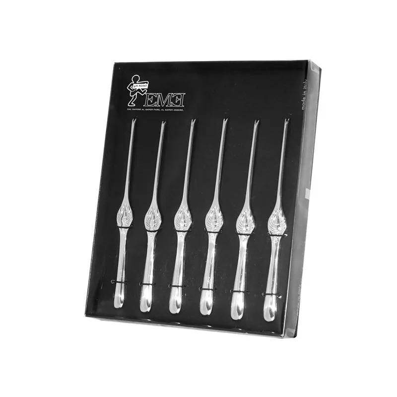 Forchettte da Aragosta Set 6 realizzata in acciaio 1810 lucidato a specchio in confezione regalo Eme Posaterie Non Perdere