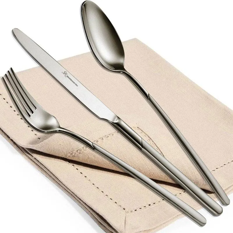 Solo Oggi Servizio Posate CELTIKA 39 pezzi acciaio inox 1810 Finitura GUN METAL spessore 4 mm in astuccio regalo EME Eme Posaterie