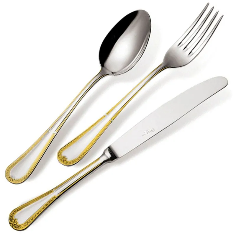 Prezzo Basso Servizio Posate FIRENZE ORO 75 pezzi acciaio inox 1810 lucidato a specchio spessore 2.5 mm in astuccio regalo EME Eme Posaterie
