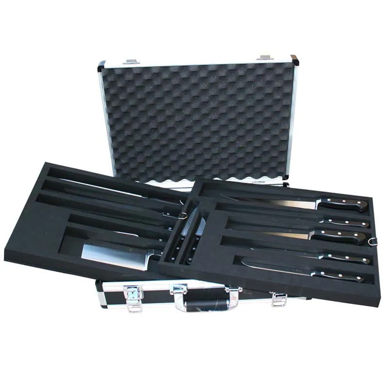 Valigia alluminio e PVC con 12 coltelli forgiati in acciaio inox , 49x36xh12 cm Coltellerie Paolucci Pagamento Sicuro