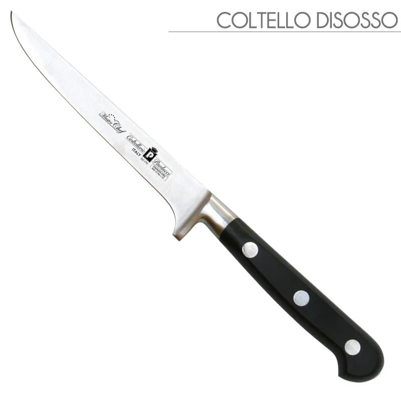 Coltello disosso forgiato Manici in POM per alimenti. colore nero. resistente in lavastoviglie. Coltellerie Paolucci Must-Have