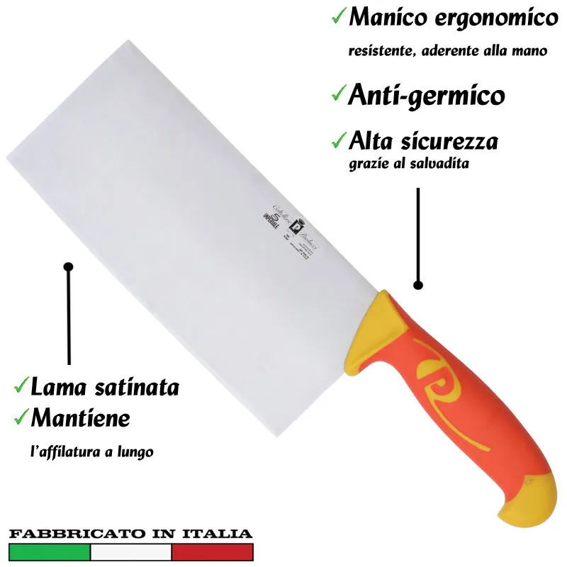 Coltello mod orientale inox 22 cm Manici in polipropilene gomma antiscivolo atossici. trattamento germicida. adatto lavastovi Coltellerie Paolucci Solo Oggi