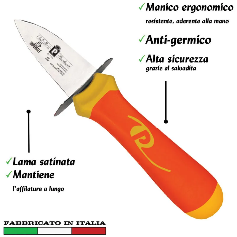 Apriostriche lama inox 9 cm Manici in polipropilene gomma antiscivolo atossici. trattamento germicida. adatto lavastoviglie Coltellerie Paolucci Occasione Imperdibile
