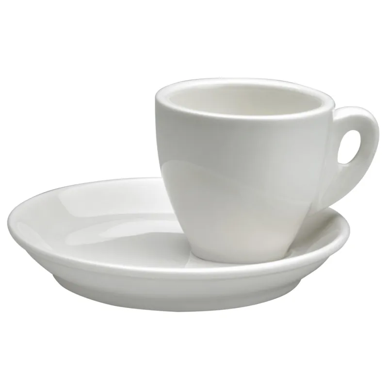 Tazza Da Caffe con piattino in porcellana alluminica Vesuvio 6,5x6,5xh5 cm-100 cc lavabile in lavastoviglie, ideale per la ristorazione anti sbeccatura Kaleidosmilano Subito Disponibile