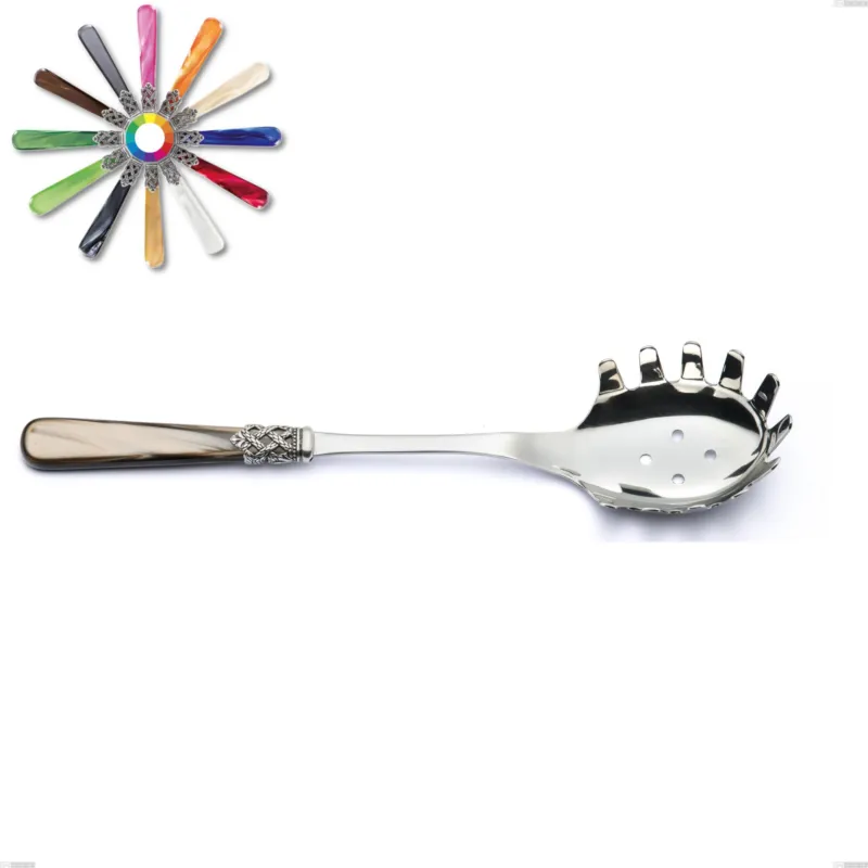 Dosa spaghetti Ginevra, (acciaio 18.10 aisi304), manico in nylon, Lunghezza 236 mm Eme Posaterie marrone perlato 1124 A Buon Prezzo