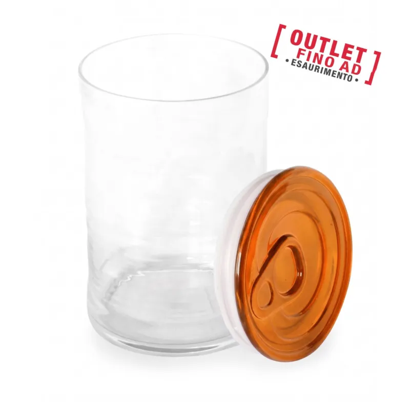 Barattolo in Vetro Borosilicato Con Guarnizione Al Silicone Dimensioni 0.8x h 16,5 cm –1000 ml con colore Arancio trasparente Kaleidosmilano Più Venduto