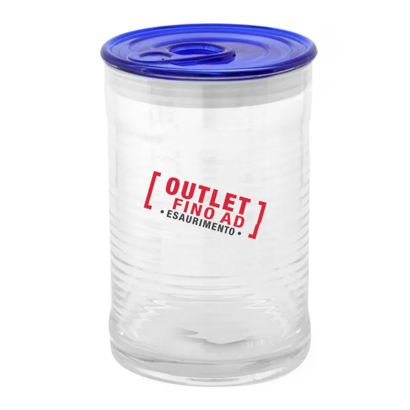 Ultimissimo Modello Barattolo in Vetro Borosilicato Con Guarnizione Al Silicone Dimensioni 0.8x h 16,5 cm –1000 ml con colore Blu trasparente Kaleidosmilano