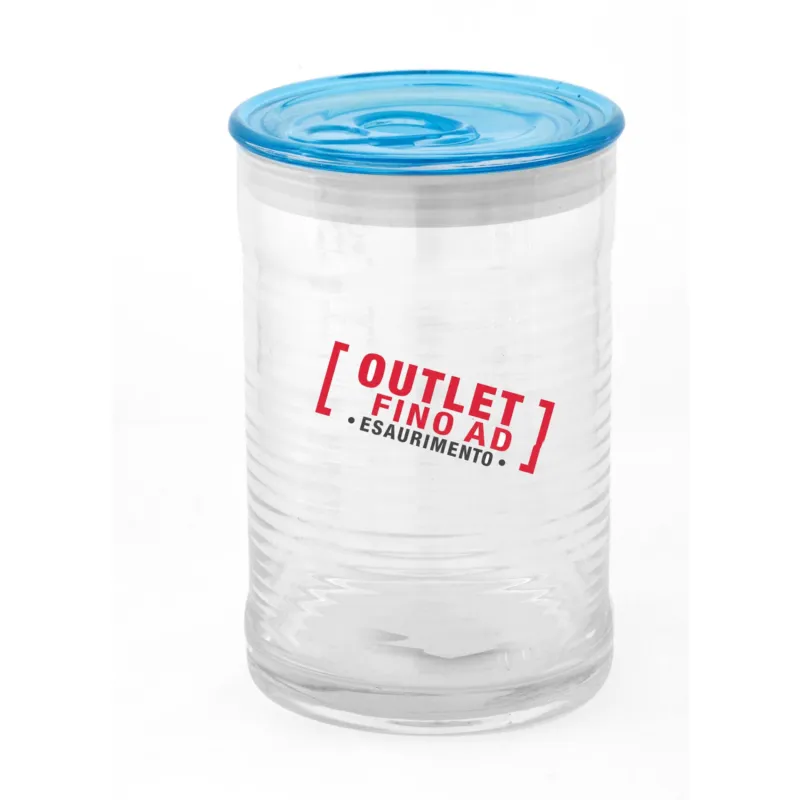 Barattolo in Vetro Borosilicato Con Guarnizione Al Silicone Dimensioni 0.8x h 16,5 cm –1000 ml con colore Azzurro trasparente Kaleidosmilano Popolare