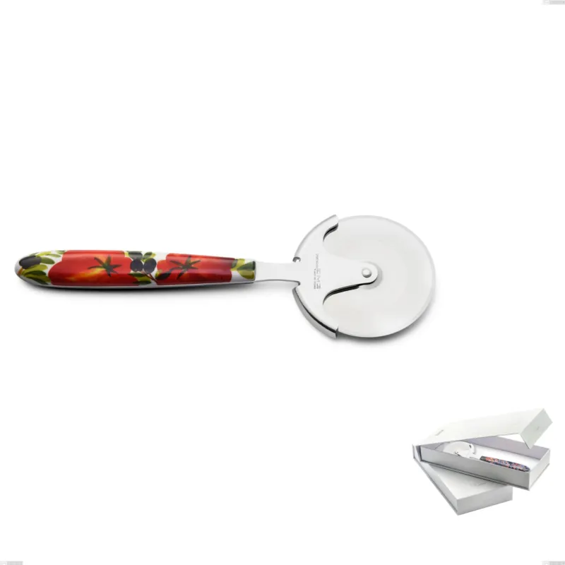 Confezione a libro 1 rotella tagliapizza Vero Albenga, acciaio 18.0 nickel free, manicatura pbt sublimato acciaio lucido Eme Posaterie Prezzo Ridotto
