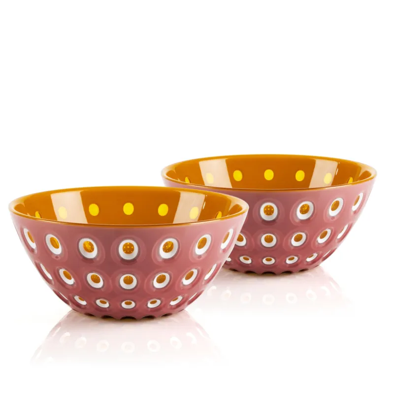 Sconto Set due Ciotole contenitore le murrine 12xh 5,6 cm - 300 cc Le Murrine Smeraldo/Bianco/Rosso Guzzini