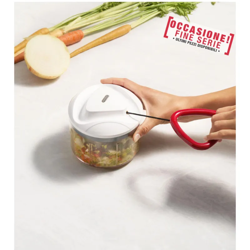 Nuova Collezione Tritatutto manuale Zyliss Easy Pull Food processor, 750 ml, Dimensioni Ø 13 × h 11,5 cm funzionamento a corda ZYLISS