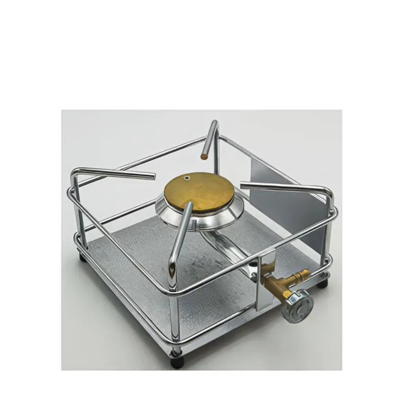 Fornellone a GAS Portatile per uso Esterno da Campeggio 1 Fuoco Dimensioni 20x20x h 12 cm spartifiamma in Ottone Parker Popolare
