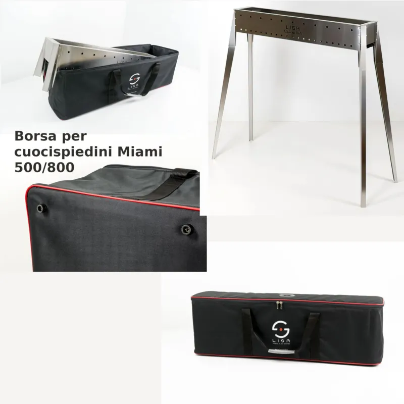 Borsa da trasporto per cuoci spiedini LISA MIAMI 500 e MIAMI 800 91x29 cm Realizzata piedini gommati anti-sfregamento LISA SRL Occasione Imperdibile