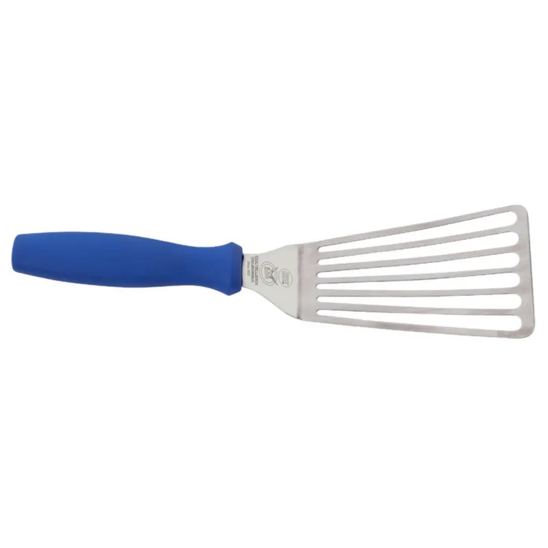 Economico Spatola per uso nella di alimenti fritti, speciale foratura della superficie atossici dimensioni 17x9 cm trattamento germicida. adatto lavastoviglie Coltelleria Valgobbia