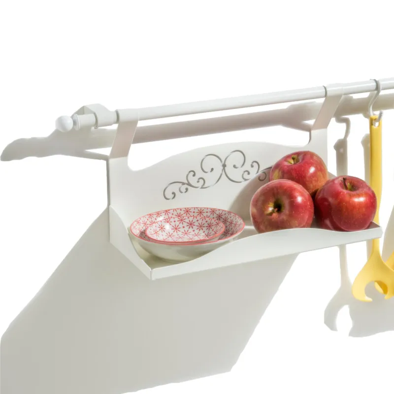Mensola ripiano singolo Dimensioni 35x15xh18 cm APPLICABILE alla Barra da cucina LINEA CLASSIC rotonda in Colore Avorio Metalineasrl A Buon Prezzo