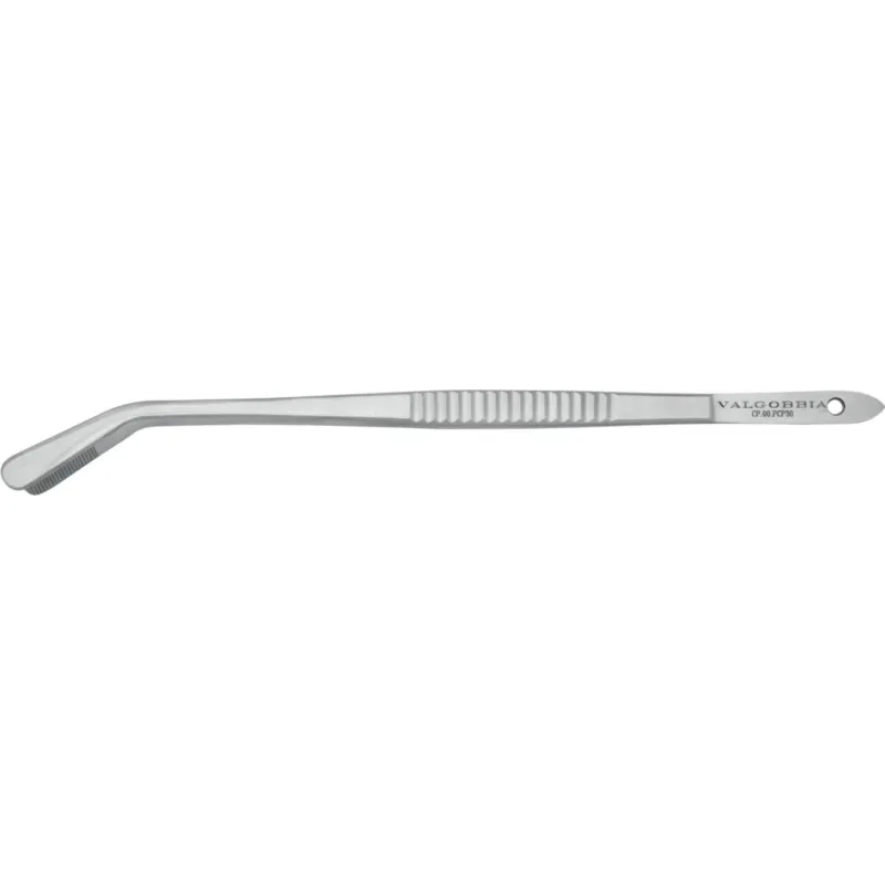 Pinza cuoco inox piegata estremità finali sono curve e disassate 30 cm zigrinatura sulla parte finale antiscivolo Coltelleria Valgobbia Offerta Limitata