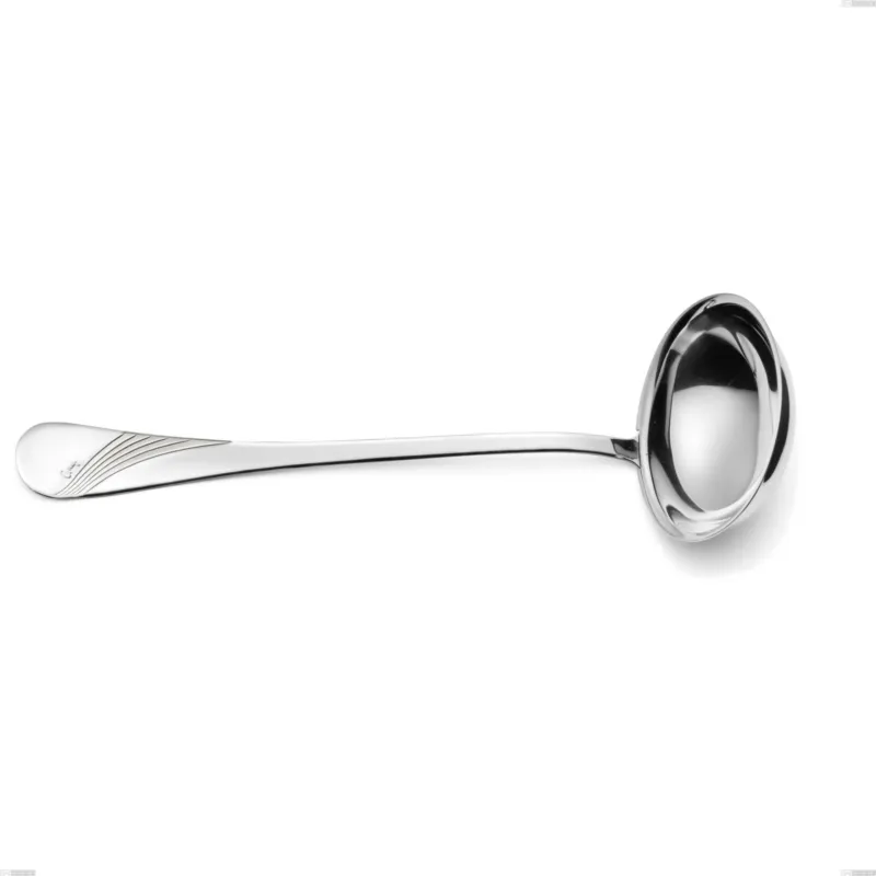 Must-Have Mestolo Milano Inciso , 18/10 (AISI304) acciaio inox Lucido Acciaio lucido finitura a specchio , manico inciso, spessore 2,5 mm mm, lunghezza 287 mm Eme Posaterie