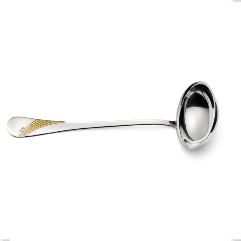 Mestolo Milano Inciso Oro , 18/10 (AISI304) finitura inox lucido e oro Acciaio lucido e oro , spessore 2,5 mm mm, lunghezza 287 mm Eme Posaterie Offerta