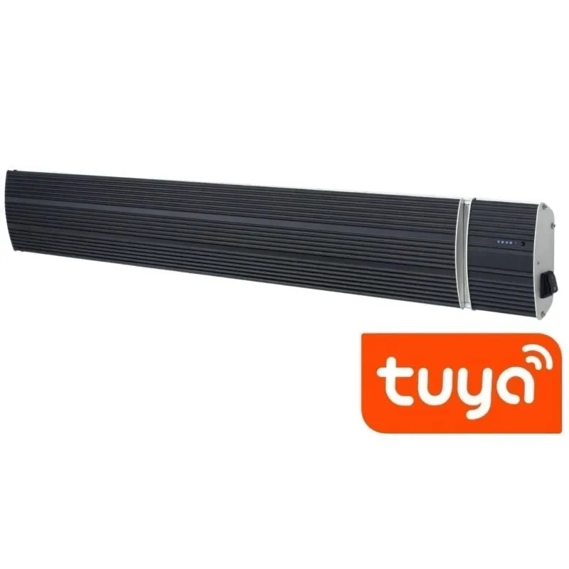 Radiatore a Infrarossi Wifi Per Esterni A7 Ir-c , Infrarossi Ad Onde Lunghe Da 1500 W Dimensioni 104x17xh6 cm - peso 5 kg Timer 1 a 13 ore Potenza 1500 Watt colore NERO SINED Italia Nuovo Arrivo