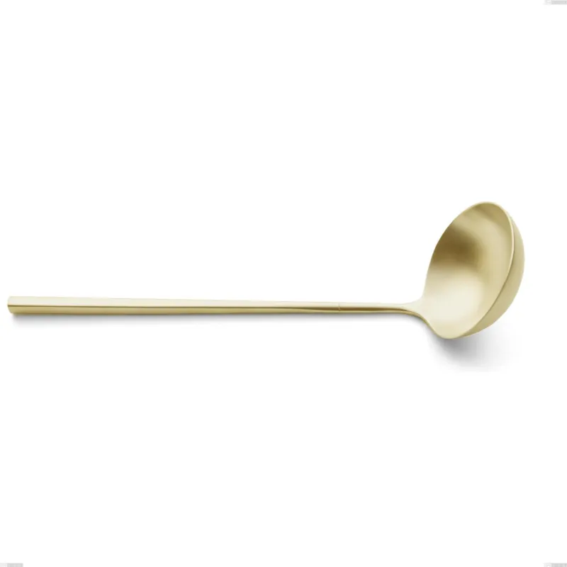 Mestolo Kyoto Sabbiato Champagne, Acciaio inox (Aisi 304) inox sabbiato, lunghezza 280 mm Eme Posaterie Ultimissimo Modello