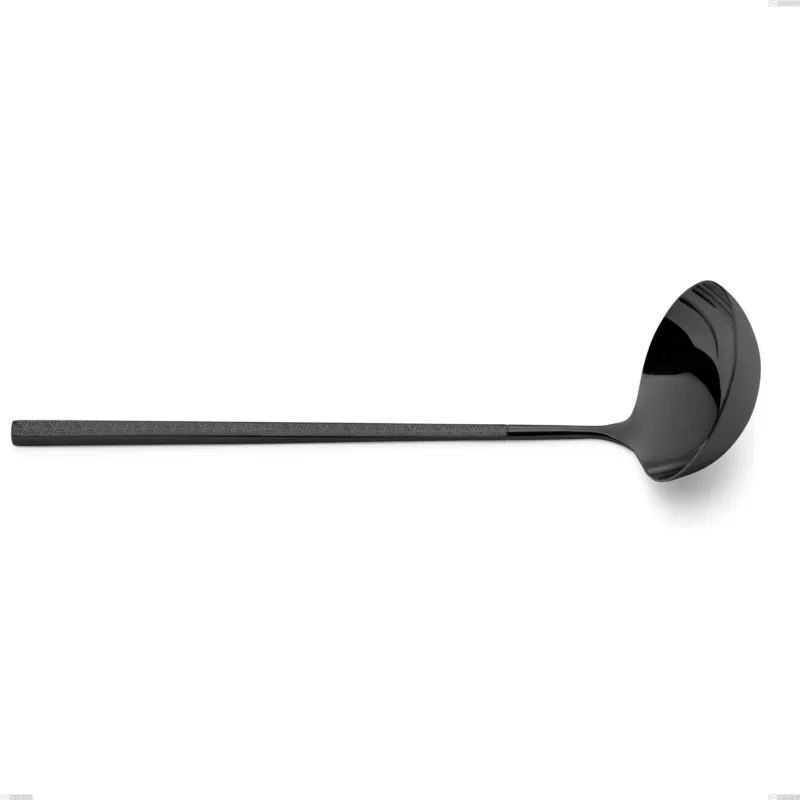 Prezzo Ridotto Mestolo Kyoto Origami Black, Acciaio inox (Aisi 304) trattamento pvd acciaio lucido, lunghezza 280 mm Eme Posaterie