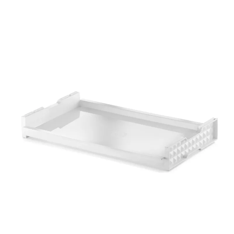 Prezzo Di Fabbrica Vassoio trasparente infrangibile ed impilabile per uso contract in Tritan 53x32.5xh7.5 cm colore Bianco Eme Posaterie