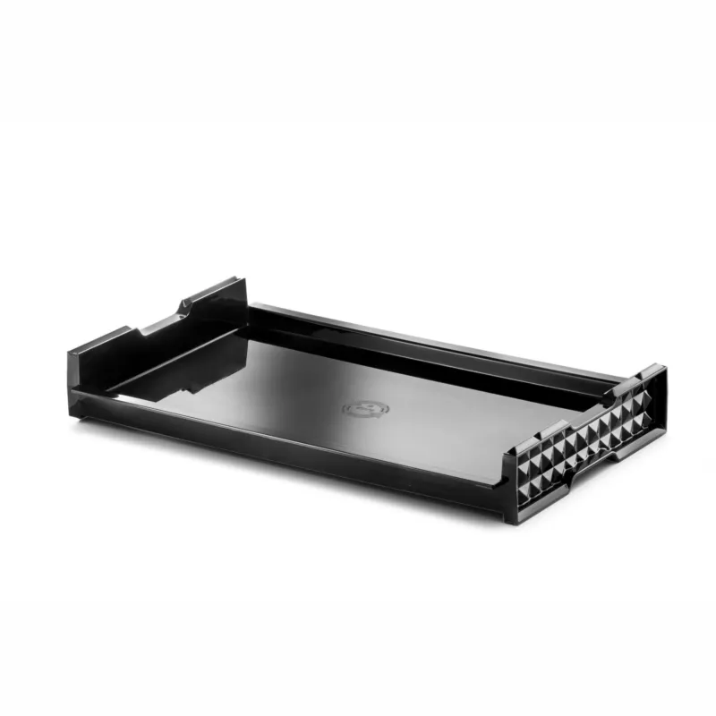 Vassoio trasparente infrangibile ed impilabile per uso contract in Tritan 53x32.5xh7.5 cm colore Nero Eme Posaterie Reso Gratuito
