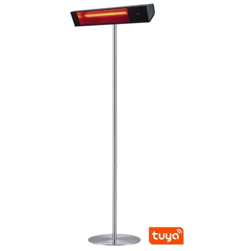 Compra Online Riscaldatore ad Infrarossi per l‘esterno WIFE Con Piedistallo a Onda Corta Da 200W Dimensioni 80x21,5x h23 cm- Kg 4,4 Grigio SINED Italia
