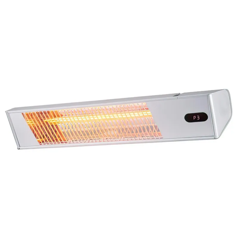 Stufa a infrarossi da esterno Dimensioni 74x11xh 13,9 cm - peso 2,4 kg 2000 W 3 inclinazioni e livelli SINED Italia Vendita Finale