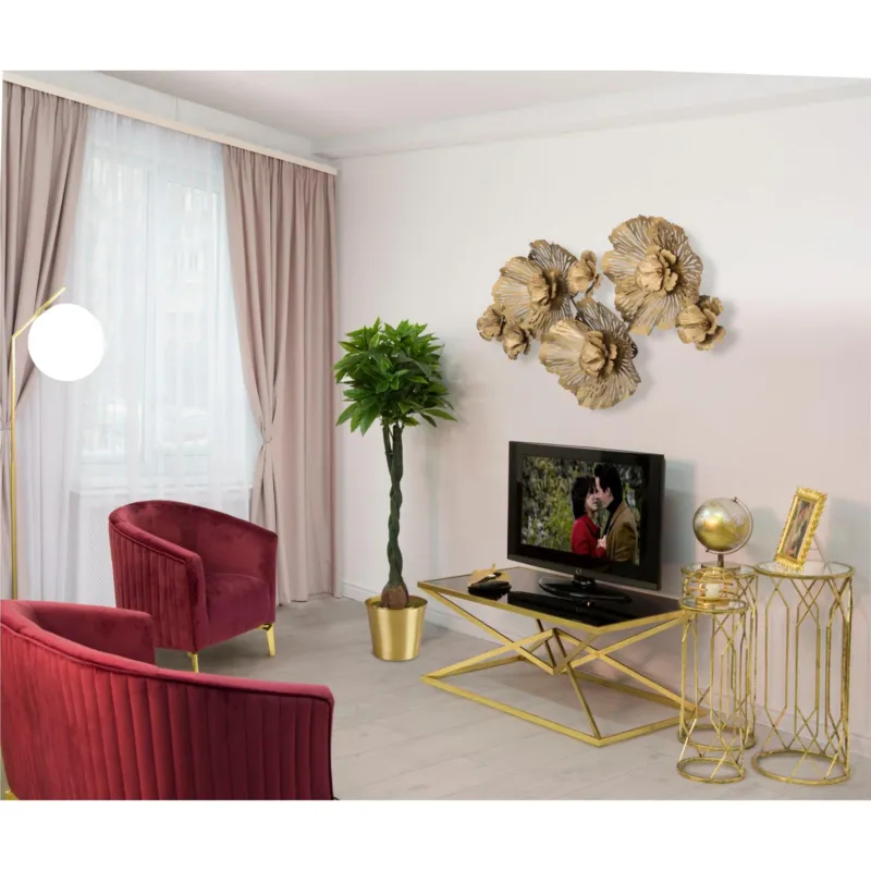 Tavolo da caffè, Pliant struttura in metallo, piano in vetro temperato PIRAMID dimensioni 110x60xh 45 cm linee geometriche Mauro Ferretti Professionale