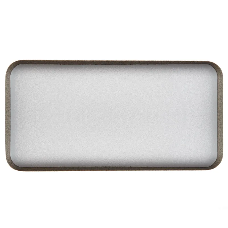 Vassoio rettangolare , da portata in Melamina Rena Bianca 39x20xh3 cm certificato per l‘uso alimentare BPA free colore Bianco Sabbia Touch-Mel Popolare