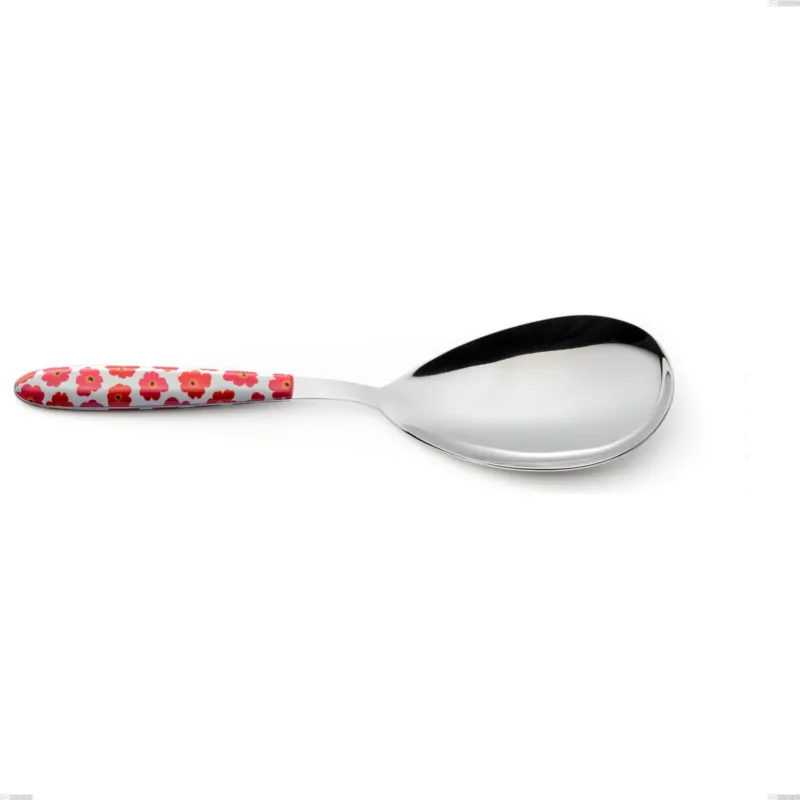 Reso Gratuito Pala riso Vero poppy, acciaio 18.0 nickel free, manicatura pbt sublimato acciaio lucido, lunghezza 252 mm Eme Posaterie