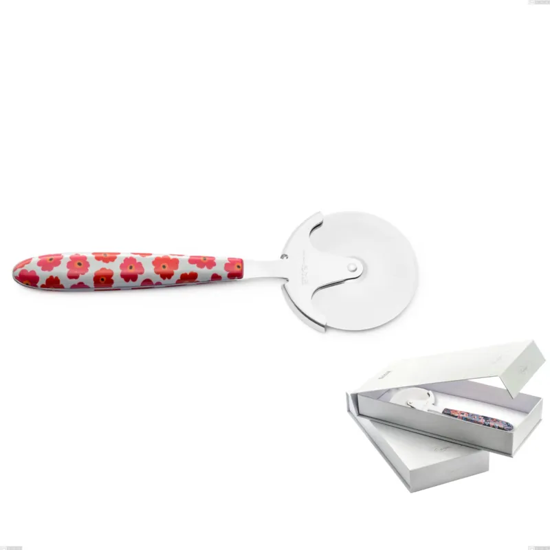 Confezione a libro 1 rotella tagliapizza Vero poppy, acciaio 18.0 nickel free, manicatura pbt sublimato acciaio lucido Eme Posaterie Occasione