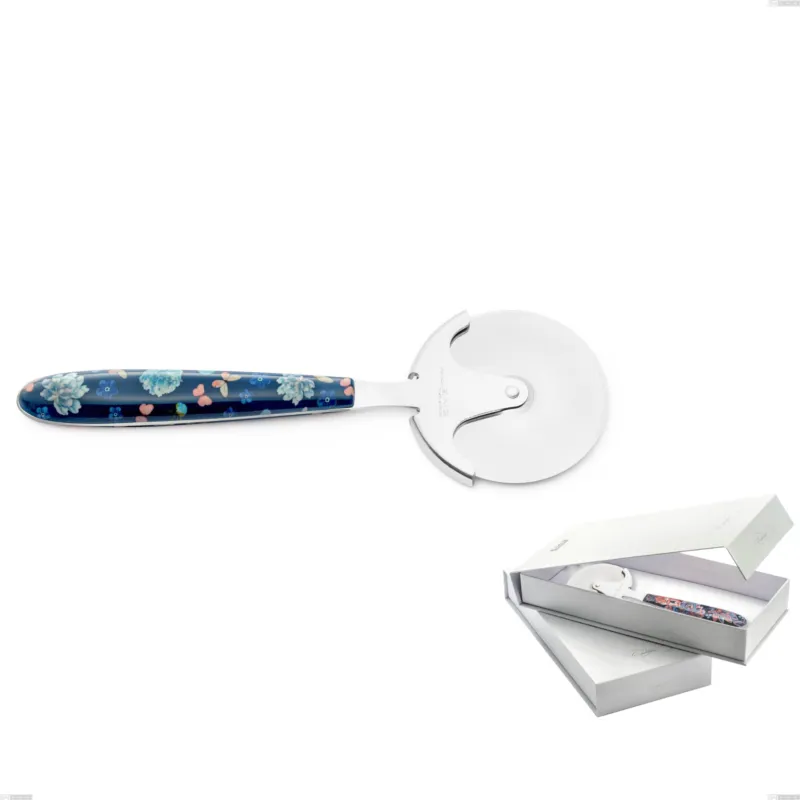 Confezione a libro 1 rotella tagliapizza vero garden, acciaio 18.0 nickel free, manicatura pbt sublimato acciaio lucido Eme Posaterie Affare