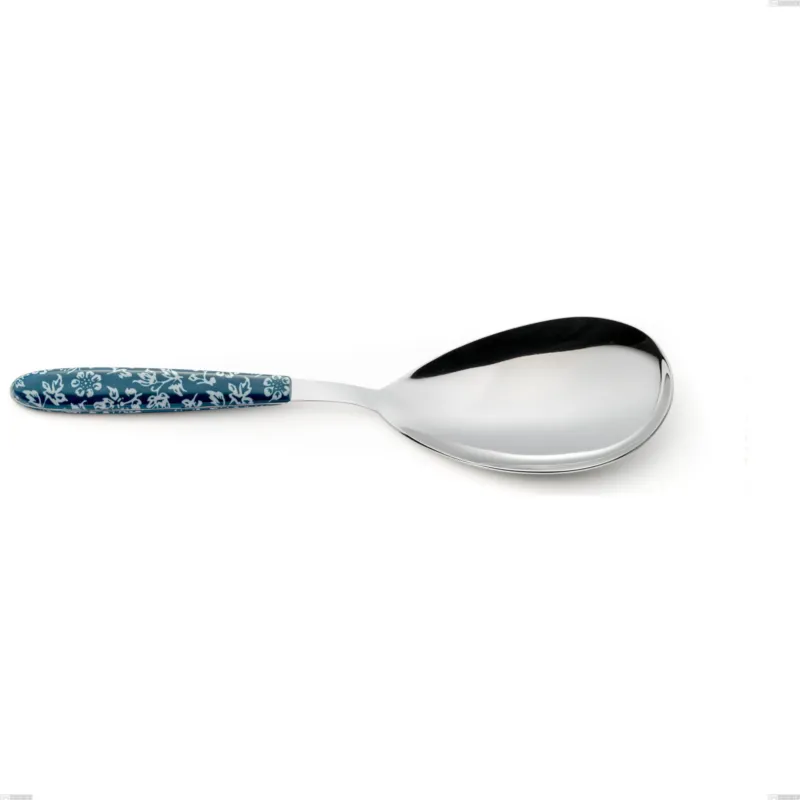 Occasione Imperdibile Pala riso vero flowers, acciaio 18.0 nickel free, manicatura pbt sublimato acciaio lucido, lunghezza 252 mm Eme Posaterie
