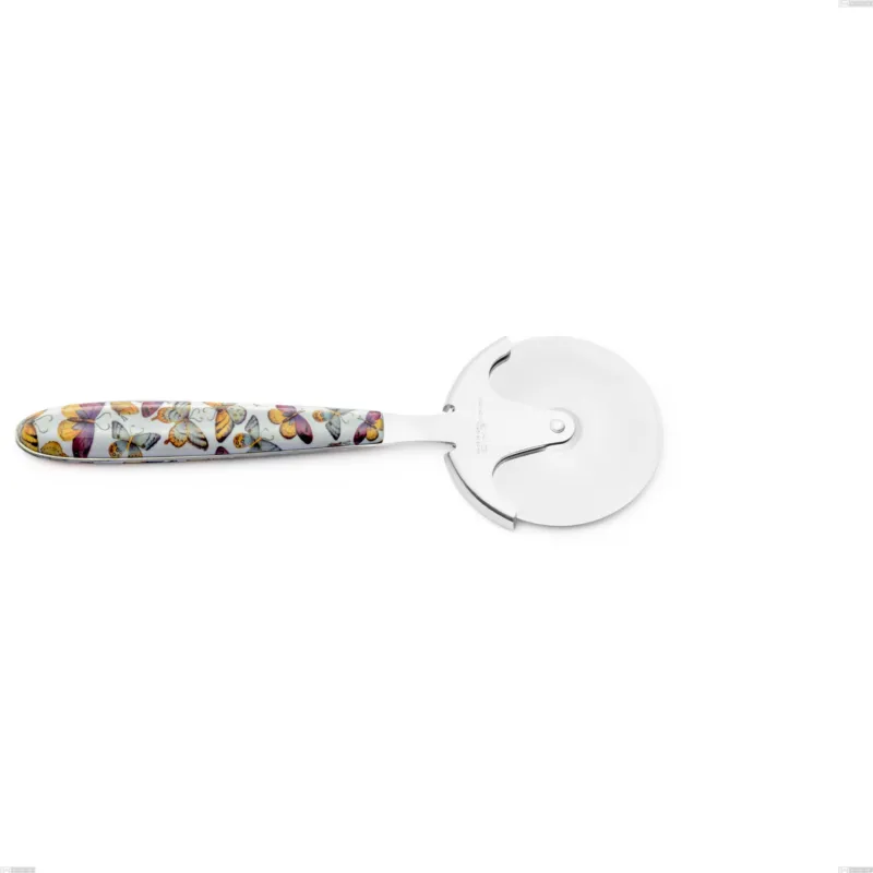 Novità Rotella tagliapizza vero butterfly, acciaio 18.0 nickel free, manicatura pbt sublimato acciaio lucido, lunghezza 190.00 mm Eme Posaterie
