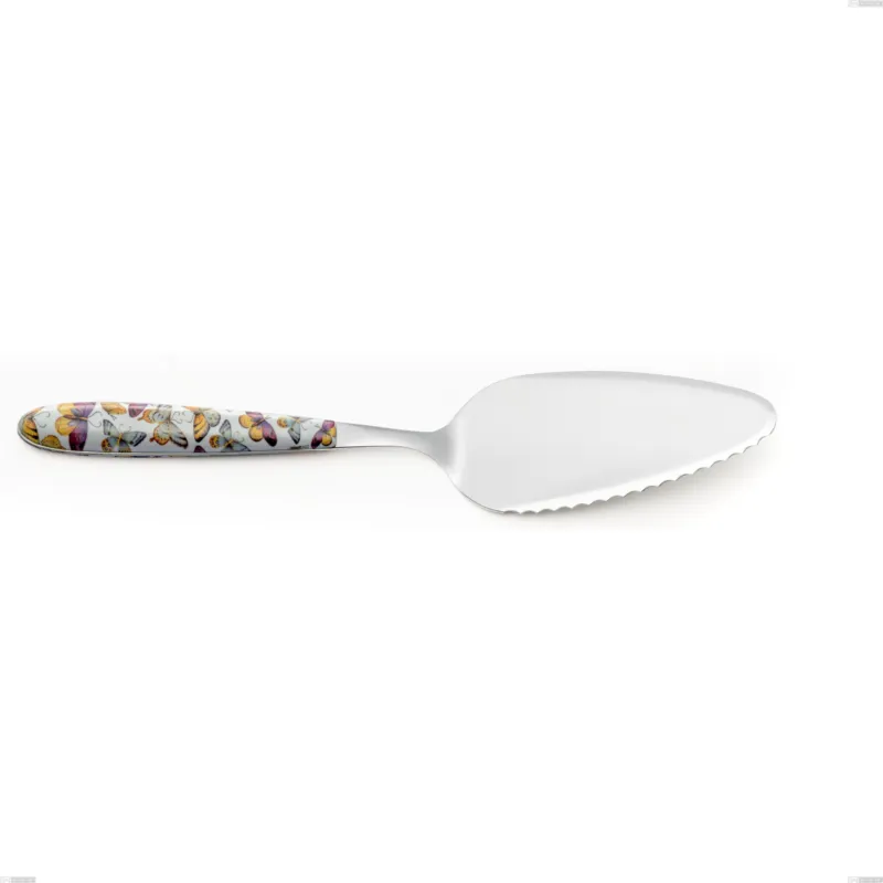 Pala torta vero butterfly, acciaio 18.0 nickel free, manicatura pbt sublimato acciaio lucido, lunghezza 257.00 mm Eme Posaterie Più Venduto