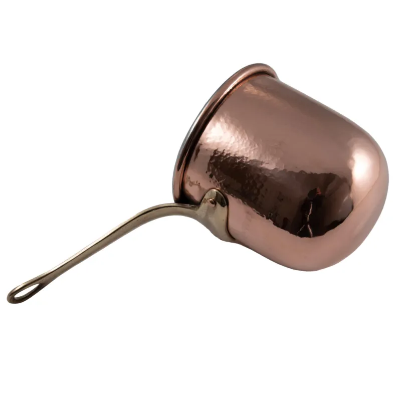 Bastardella con Manico in ottone Ø 16xh16,5 cm- Lt realizzato in rame massiccio liscio Studiata per lavorazione delle creme e per il bagnomaria,5 Navarini rame Miglior Prezzo