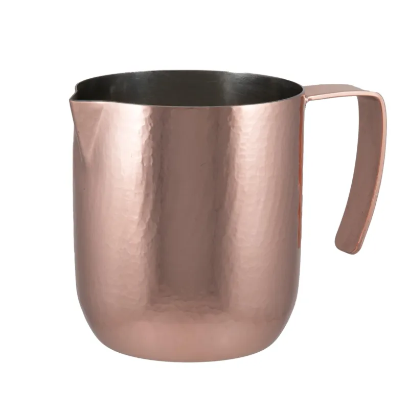 Prezzo Ridotto Bollilatte un manico in rame Massiccio spessore 1,5 mm Ø9xh11 cm - LT in rame interno stagnato a fuoco con stagno puro Navarini rame