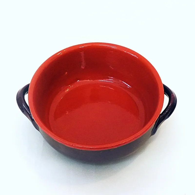 Ciotola in Terracotta con manici Ø17xh8 cm Colore Terra Cotta Adatti per cucinare su Fiamma, Piastra elettrica , Forno , Microonde Colì Ceramiche Compra Oggi Stesso