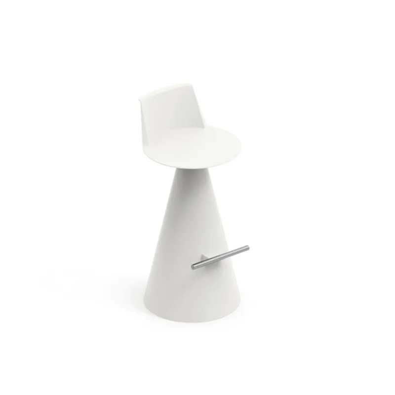 Sgabello in polietilene con poggiapiedi, Ergonomico LIRA Dimensioni 42x h 74 cm -Portata massima 120 kg, ideale anche per l‘esterno Lyxo Design Economico